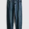 Baggy-jeans med middels høy midje