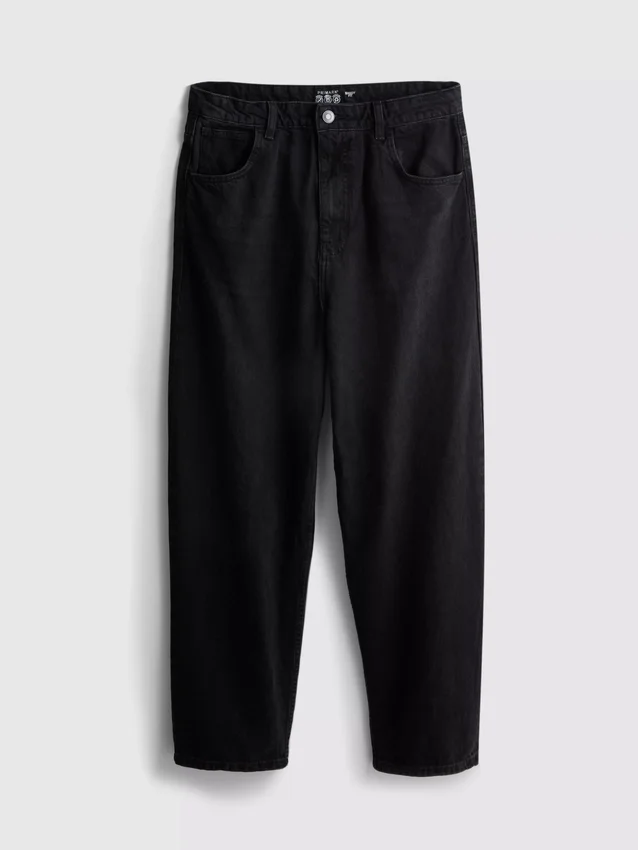 Baggy-jeans med middels høy midje