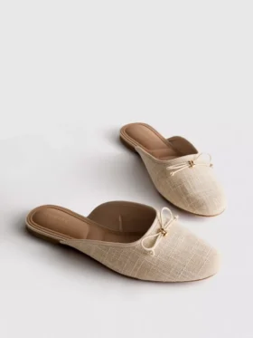 Ballerina-sandaler med sløyfedetalj
