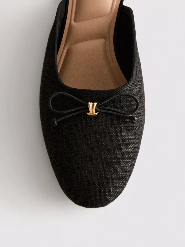 Ballerina-sandaler med sløyfedetalj