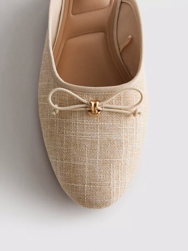 Ballerina-sandaler med sløyfedetalj