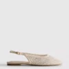 Ballerinasko med slingback og rhinestones