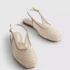 Ballerinasko med slingback og rhinestones