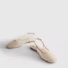 Ballerinasko med slingback og rhinestones