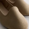 Ballettflate sko i semsket skinn