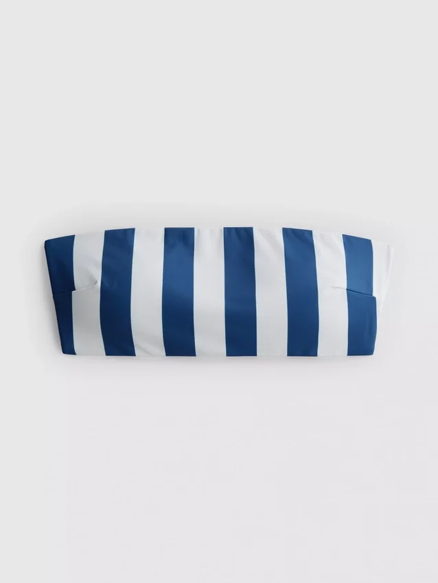 Bandeau-bikinitopp med mønster