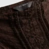 Bandeau-top i bomullsblanding med blonder