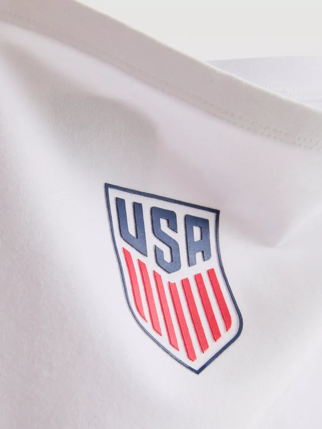 Bandeau-top i bomullsrikt stoff med USA-fotballmotiv