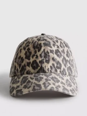 Baseballcap med leopardmønster