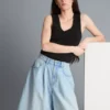Bermudashorts i bomullsdenim