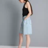 Bermudashorts i bomullsdenim