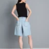 Bermudashorts i bomullsdenim
