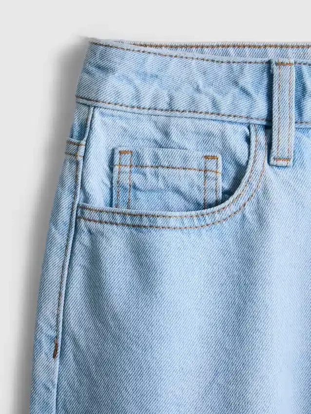 Bermudashorts i bomullsdenim