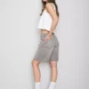 Bermudashorts i denim med ubehandlet kant