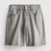 Bermudashorts i denim med ubehandlet kant