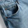 Bermudashorts i denim med ubehandlet kant
