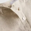 Bermudashorts i plissert linblanding