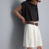 Bermudashorts med struktur og belte