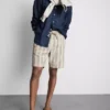 Bermudashorts med strukturerte striper