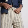 Bermudashorts med strukturerte striper