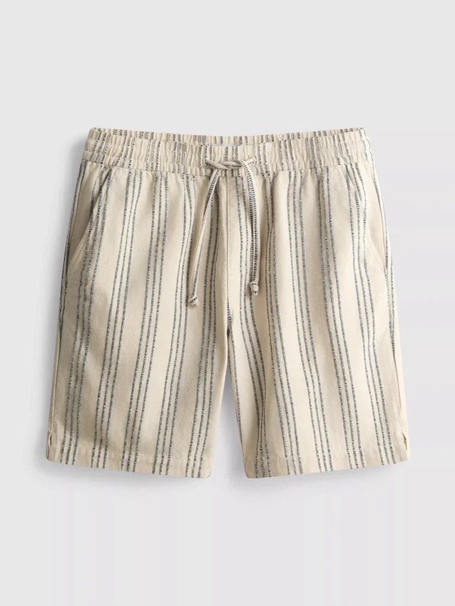 Bermudashorts med strukturerte striper