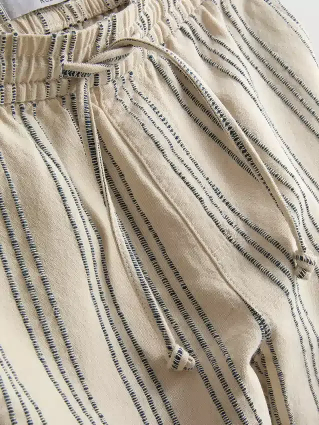 Bermudashorts med strukturerte striper