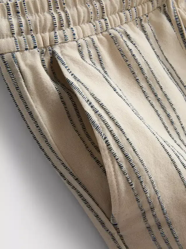Bermudashorts med strukturerte striper