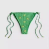 Bikinibukse i gingham med bånd i siden