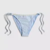 Bikinibukse i gingham med daisy-kant