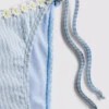 Bikinibukse i gingham med daisy-kant