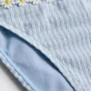 Bikinibukse i gingham med daisy-kant