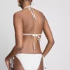 Bikinibukse med broderi og snøring i siden