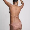 Bikinisett med trekantet topp og bånd i sidene