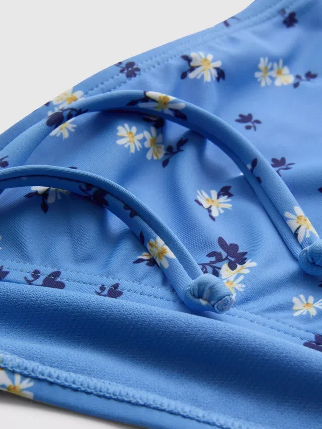 Bikinisett med trekantet topp og bånd i sidene