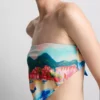 Bikinitopp med bandana-mønster
