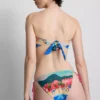 Bikinitopp med bandana-mønster