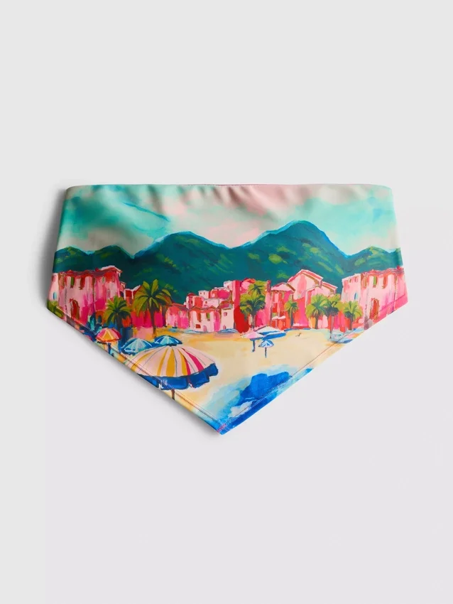 Bikinitopp med bandana-mønster