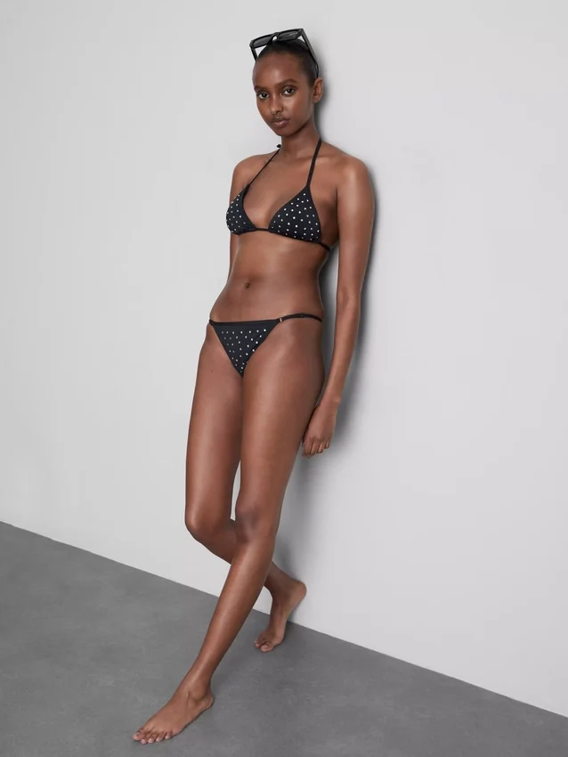 Bikinitopp med trekantformet strass