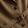 Blazer med korte ermer og belte