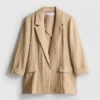 Blazer med strukturert, utskåret revers