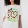 Blink 182 bomulls-T-skjorte med avslappet logo