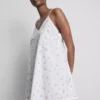 Blomstret bomulls-dobby-chemise