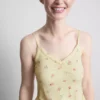 Blomstret ribbet pysjamaser-cami-top