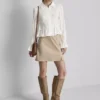 Bluse med rynket peplum-kant