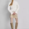 Bluse med rynket peplum-kant