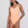 Bodysuit med V-hals og stropper