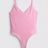 Bodysuit med V-hals og stropper
