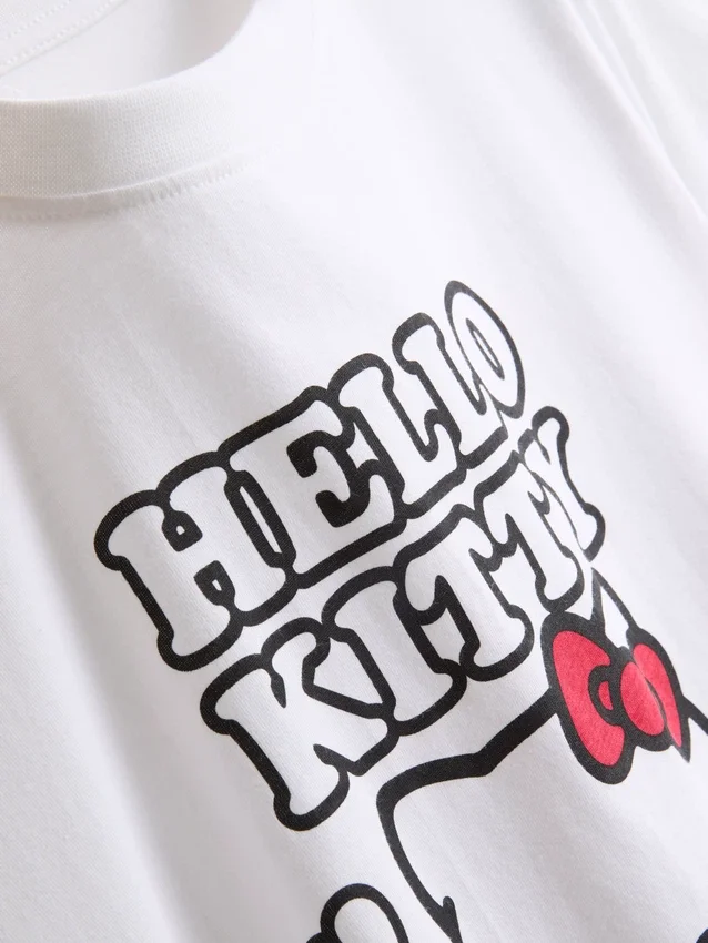 Bomulls-T-skjorte med Hello Kitty-motiv