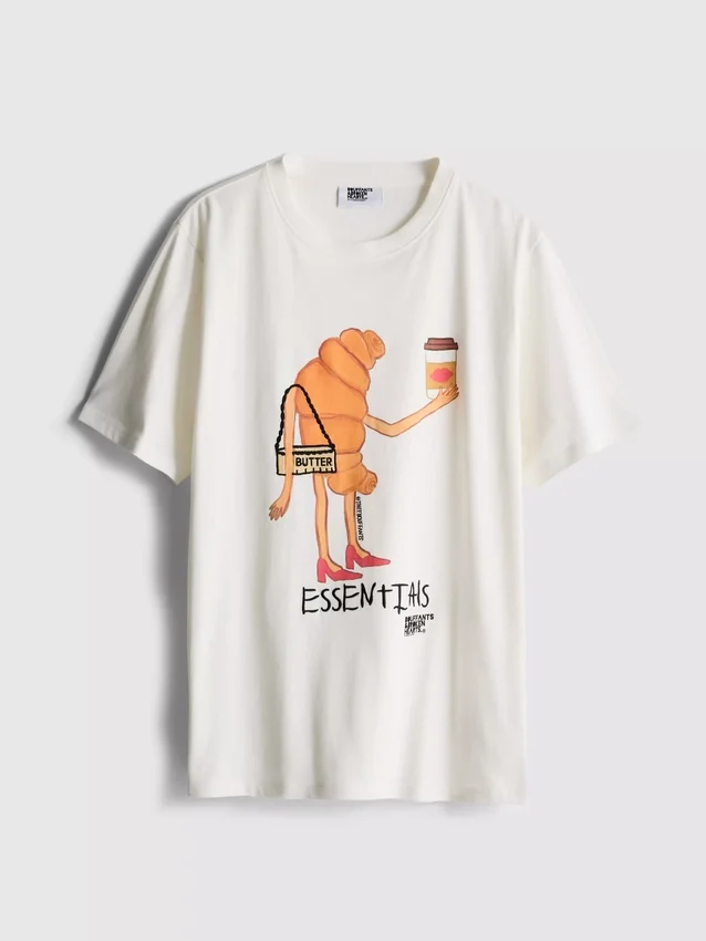 Bouffants and Broken Hearts bomulls-croissant-T-skjorte