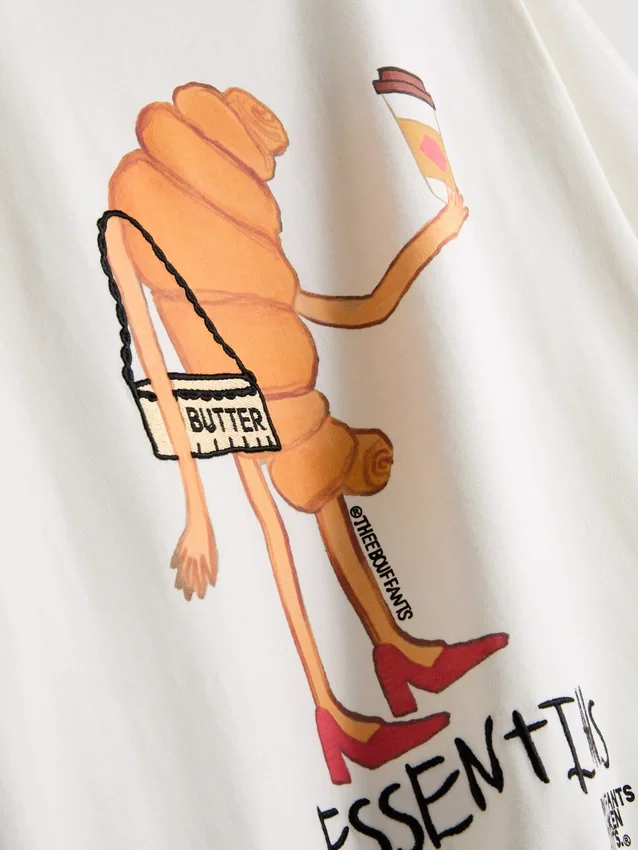 Bouffants and Broken Hearts bomulls-croissant-T-skjorte